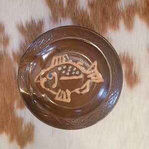Handcrafted Brown Fish Design Spoon Rest